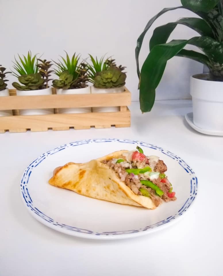 Pita on the counter
